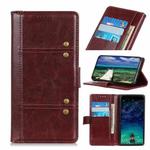 For OPPO A54 4G Peas Crazy Horse Texture Horizontal Flip Leather Case with Holder & Card Slots & Wallet(Brown)