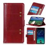 For OPPO Realme C21 Peas Crazy Horse Texture Horizontal Flip Leather Case with Holder & Card Slots & Wallet(Red)