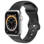 Double Wear TPU Silica Gel Watch Band For Apple Watch Series 8&7 41mm / SE 2&6&SE&5&4 40mm / 3&2&1 38mm(Black)