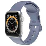 Double Wear TPU Silica Gel Watch Band For Apple Watch Series 8&7 41mm / SE 2&6&SE&5&4 40mm / 3&2&1 38mm(Blue Gray)