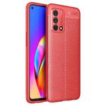 For OPPO F19 Litchi Texture TPU Shockproof Case(Red)