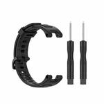 For Amazfit T-Rex Pro / Amazfit T-Rex Silicone Watch Band with Dismantling Tools, One Size(Black)
