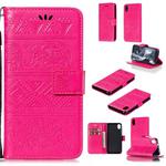 For Xiaomi Redmi 7A Elephant Embossing Horizontal Flip Leather Case with Holder & Card Slots & Wallet & Lanyard(Rose Red)