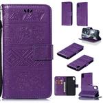For Xiaomi Redmi 7A Elephant Embossing Horizontal Flip Leather Case with Holder & Card Slots & Wallet & Lanyard(Purple)