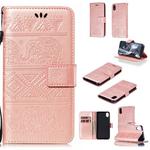 For Xiaomi Redmi 7A Elephant Embossing Horizontal Flip Leather Case with Holder & Card Slots & Wallet & Lanyard(Rose Gold)