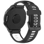 For Garmin Forerunner 220/230/235/620/630/735XT Two-color Silicone Watch Band(Black+White)