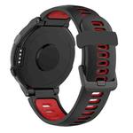 For Garmin Forerunner 220/230/235/620/630/735XT Two-color Silicone Watch Band(Black+Red)