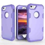 Contrast Color Silicone + PC Shockproof Case For iPhone 6(Purple)