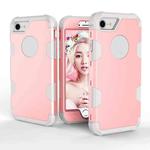 Contrast Color Silicone + PC Shockproof Case For iPhone 8 / 7(Rose Gold+Grey)