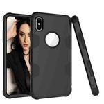 Contrast Color Silicone + PC Shockproof Case For iPhone XS Max(Black)