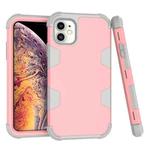Contrast Color Silicone + PC Shockproof Case For iPhone 11(Rose Gold+Grey)