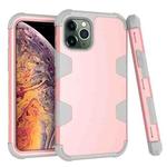 Contrast Color Silicone + PC Shockproof Case For iPhone 11 Pro Max(Rose Gold+Grey)