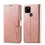 For OPPO Realme C21 / C20 LC.IMEEKE Calf Texture Horizontal Flip Leather Case, with Holder & Card Slots & Wallet(Rose Gold)