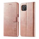 For OPPO A72 / A73 / A53 5G LC.IMEEKE Calf Texture Horizontal Flip Leather Case, with Holder & Card Slots & Wallet(Rose Gold)