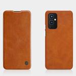 For OnePlus 9 (EU/NA Version) NILLKIN QIN Series Crazy Horse Texture Horizontal Flip Leather Case with Card Slot(Brown)