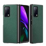 For Huawei Mate X2 Leather Texture + PC Full Coverge Folding Case(Green Cross Texture)