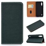 For Xiaomi Mi CC9 Solid Color Magnetic Horizontal Flip Leather Case with Card Slot & Holder(Green)