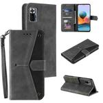 For Xiaomi Redmi Note 10 Pro Max Stitching Calf Texture Horizontal Flip Leather Case with Holder & Card Slots & Wallet(Gray)