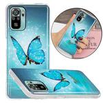 For Xiaomi Redmi Note 10 4G Luminous TPU Protective Case(Butterfly)