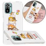 For Xiaomi Redmi Note 10 4G Luminous TPU Protective Case(Cats)