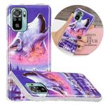 For Xiaomi Redmi Note 10 4G Luminous TPU Protective Case(Seven Wolves)