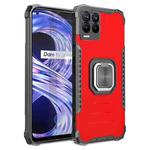 For OPPO Realme 8 Pro Fierce Warrior Series Armor All-inclusive Shockproof Aluminum Alloy + TPU Protective Case with Ring Holder(Red)