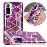 For Xiaomi Redmi Note 10 Pro Electroplating TPU Protective Case(Purple Rhombus)