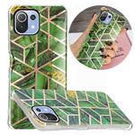 For Xiaomi Mi 11 Lite Electroplating TPU Protective Case(Green Rhombus)