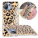 For Xiaomi Mi 11 Lite Electroplating TPU Protective Case(Leopard Texture)