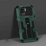 For OPPO A94 4G Vanguard Warrior All Inclusive Double-color Shockproof TPU + PC Protective Case with Holder(Graphite Green)