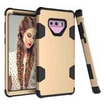 For Samsung Galaxy Note9 Contrast Color Silicone + PC Shockproof Case(Gold+Black)