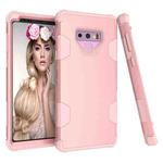 For Samsung Galaxy Note9 Contrast Color Silicone + PC Shockproof Case(Rose Gold)