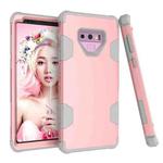 For Samsung Galaxy Note9 Contrast Color Silicone + PC Shockproof Case(Rose Gold+Grey)