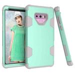For Samsung Galaxy Note9 Contrast Color Silicone + PC Shockproof Case(Mint Green+Grey)