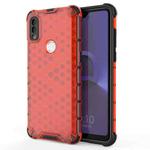 For Alcatel 1V (2020) Shockproof Honeycomb PC + TPU Case(Red)