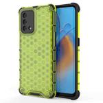 For OPPO A74 4G Shockproof Honeycomb PC + TPU Case(Green)
