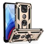 For Motorola Moto G Power (2021) Shockproof TPU + PC Protective Case with 360 Degree Rotating Holder(Gold)
