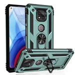 For Motorola Moto G Power (2021) Shockproof TPU + PC Protective Case with 360 Degree Rotating Holder(Green)