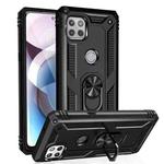 For Motorola Moto One 5G Ace Shockproof TPU + PC Protective Case with 360 Degree Rotating Holder(Black)