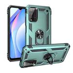 For Xiaomi Redmi Note 9 4G / 9T / 9 Power Shockproof TPU + PC Protective Case with 360 Degree Rotating Holder(Green)