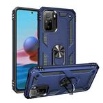 For Xiaomi Redmi Note 10 / Note 10S Shockproof TPU + PC Protective Case with 360 Degree Rotating Holder(Blue)