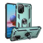 For Xiaomi Redmi Note 10 / Note 10S Shockproof TPU + PC Protective Case with 360 Degree Rotating Holder(Green)