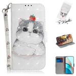 For Xiaomi Redmi Note 9T / 9 5G 3D Painted Pattern Magnetic Attraction Horizontal Flip Leather Case with Holder & Card Slot & Wallet & Lanyard(Cute Cat)