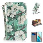 For Xiaomi Redmi Note 9T / 9 5G 3D Painted Pattern Magnetic Attraction Horizontal Flip Leather Case with Holder & Card Slot & Wallet & Lanyard(Watercolor Flowers)