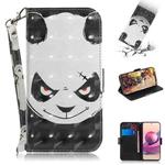 For Xiaomi Redmi Note 10 4G / Note 10S 3D Painted Pattern Magnetic Attraction Horizontal Flip Leather Case with Holder & Card Slot & Wallet & Lanyard(Angry Bear)
