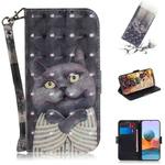 For Xiaomi Redmi Note 10 Pro 3D Painted Pattern Magnetic Attraction Horizontal Flip Leather Case with Holder & Card Slot & Wallet & Lanyard(Embrace Cat)