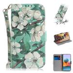 For Xiaomi Redmi Note 10 Pro 3D Painted Pattern Magnetic Attraction Horizontal Flip Leather Case with Holder & Card Slot & Wallet & Lanyard(Watercolor Flowers)