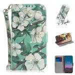 For Nokia 5.4 3D Painted Pattern Magnetic Attraction Horizontal Flip Leather Case with Holder & Card Slot & Wallet & Lanyard(Watercolor Flowers)