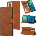 For Xiaomi Redmi Note 10 Pro Fantasy Classic Skin-feel Calfskin Texture Magnetic Buckle Horizontal Flip PU Leather Case with Holder & Card Slot & Wallet(Brown)