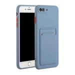 Card Slot Design Shockproof TPU Protective Case For iPhone 8 & 7(Gray)